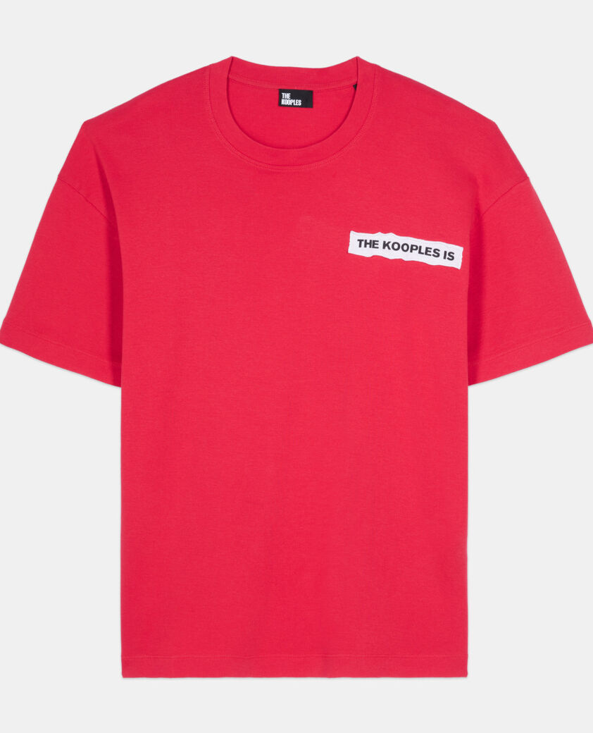The Kooples FEMME RUBIS t-shirt avec patchs rouge