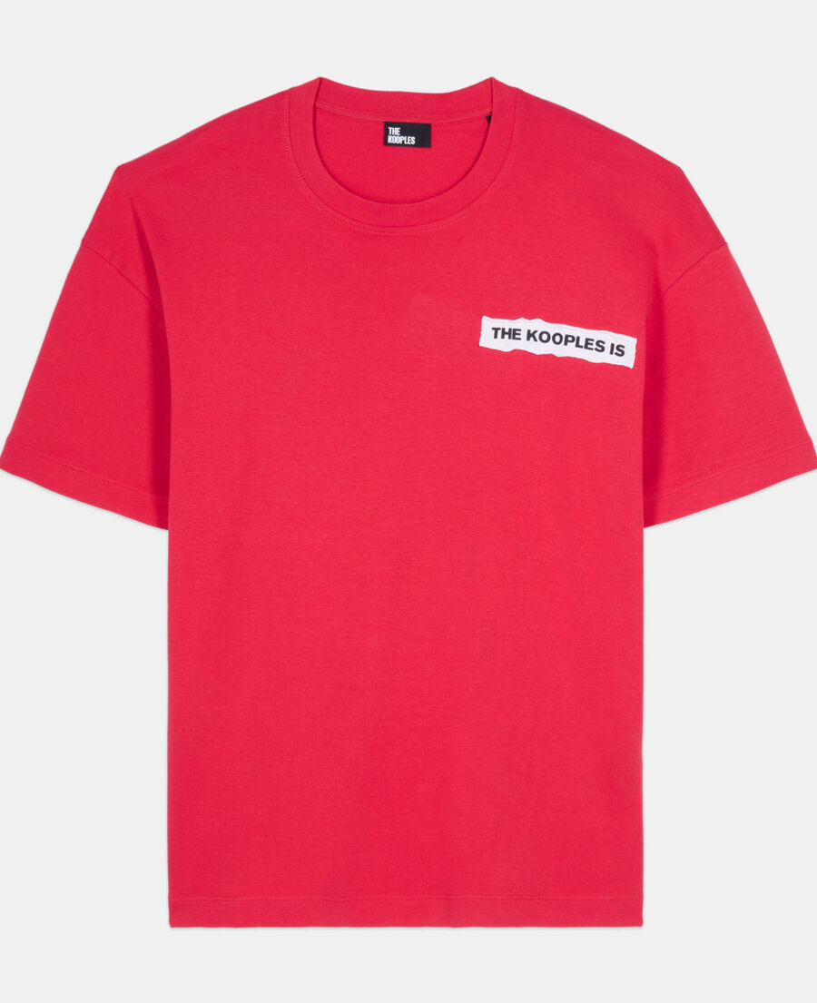 The Kooples FEMME RUBIS t-shirt avec patchs rouge