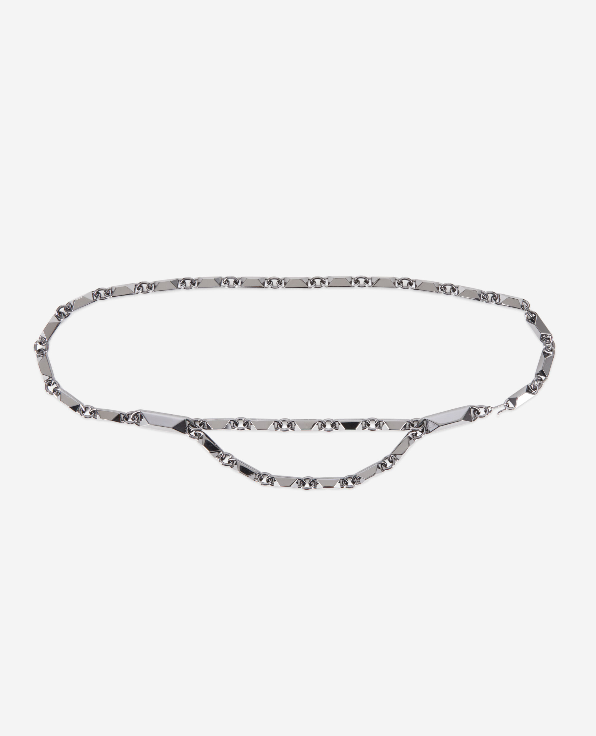Silver diamond outlet chain belt
