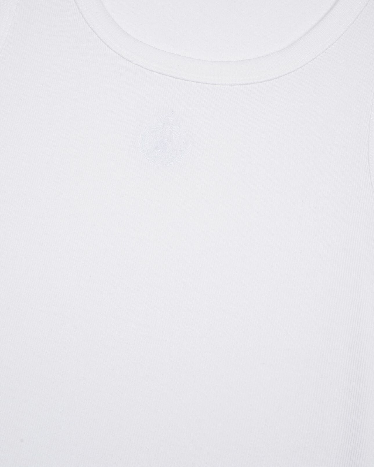 The Kooples HOMME WHITE débardeur avec broderie blason blanc
