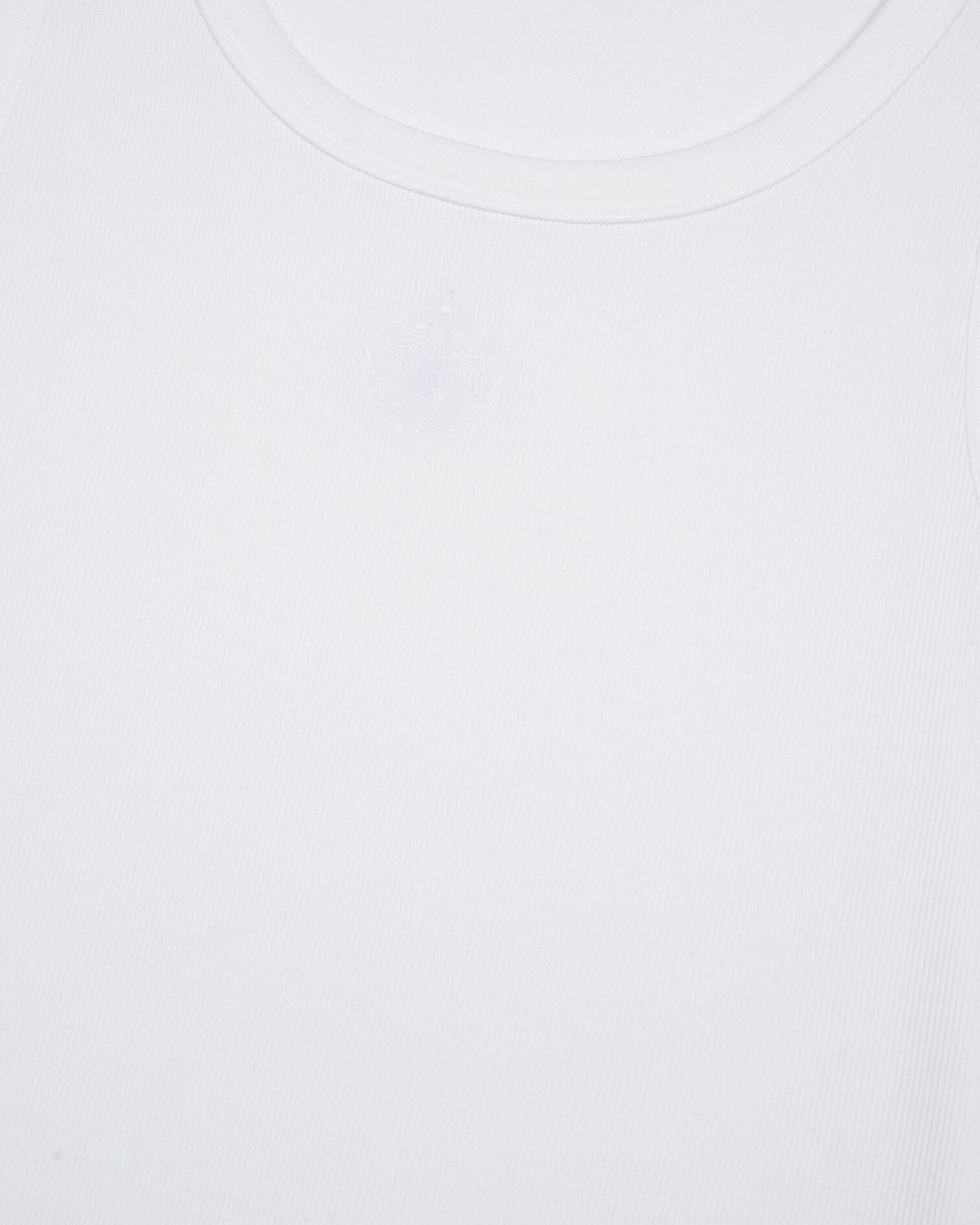Débardeur avec broderie blason blanc, WHITE, hi-res image number null