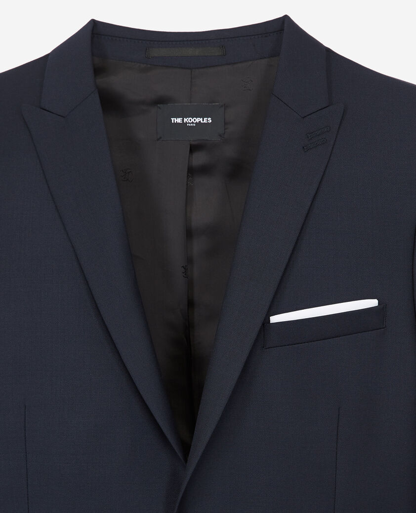 The Kooples HOMME DARK NAVY veste de costume coupe ajust&eacute;e en laine marine