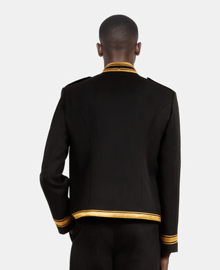 The Kooples MEN BLACK officer style black wool jacket