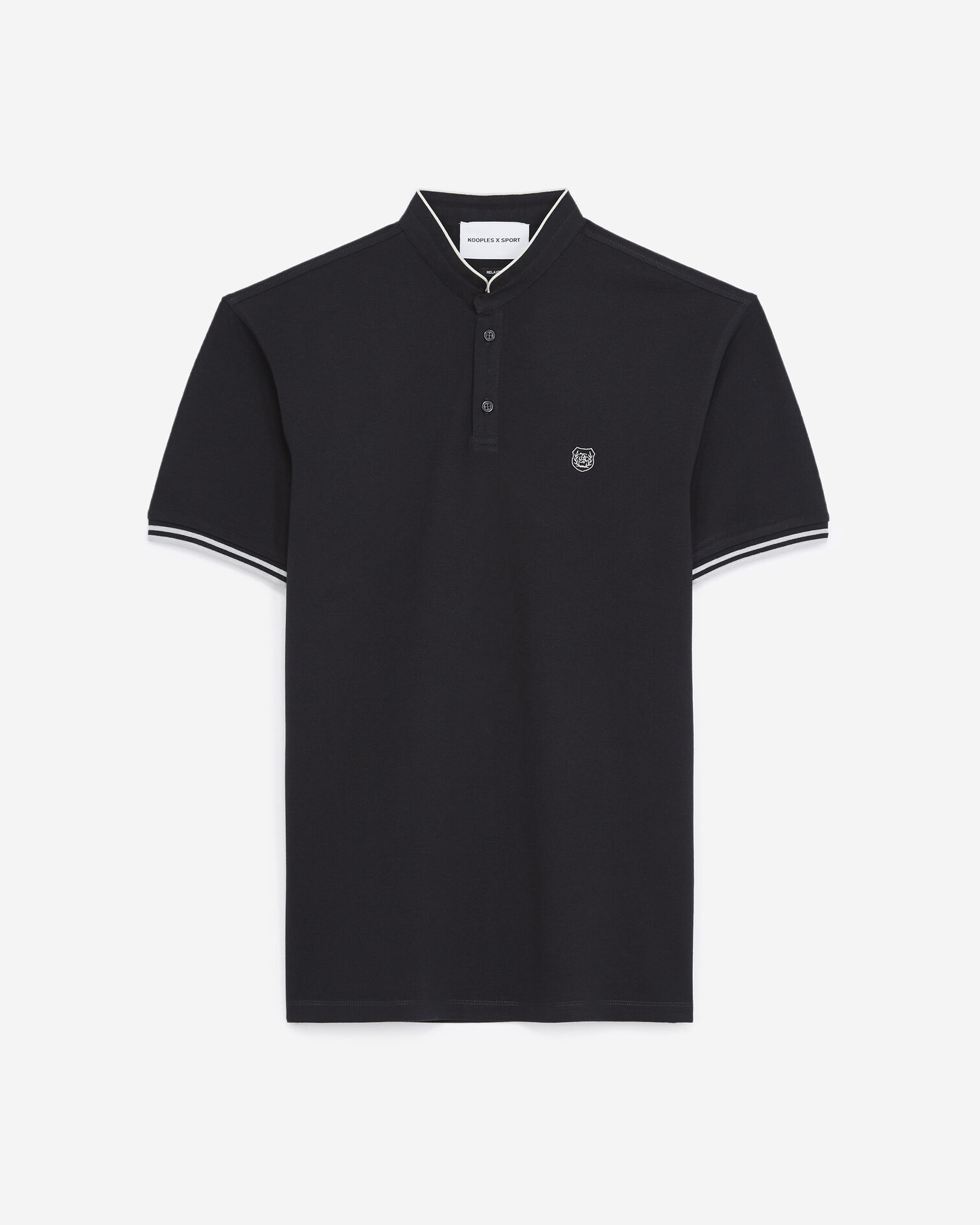 Black and white polo shirt, ANTHRACITE BLUE / GLACIER, hi-res image number null