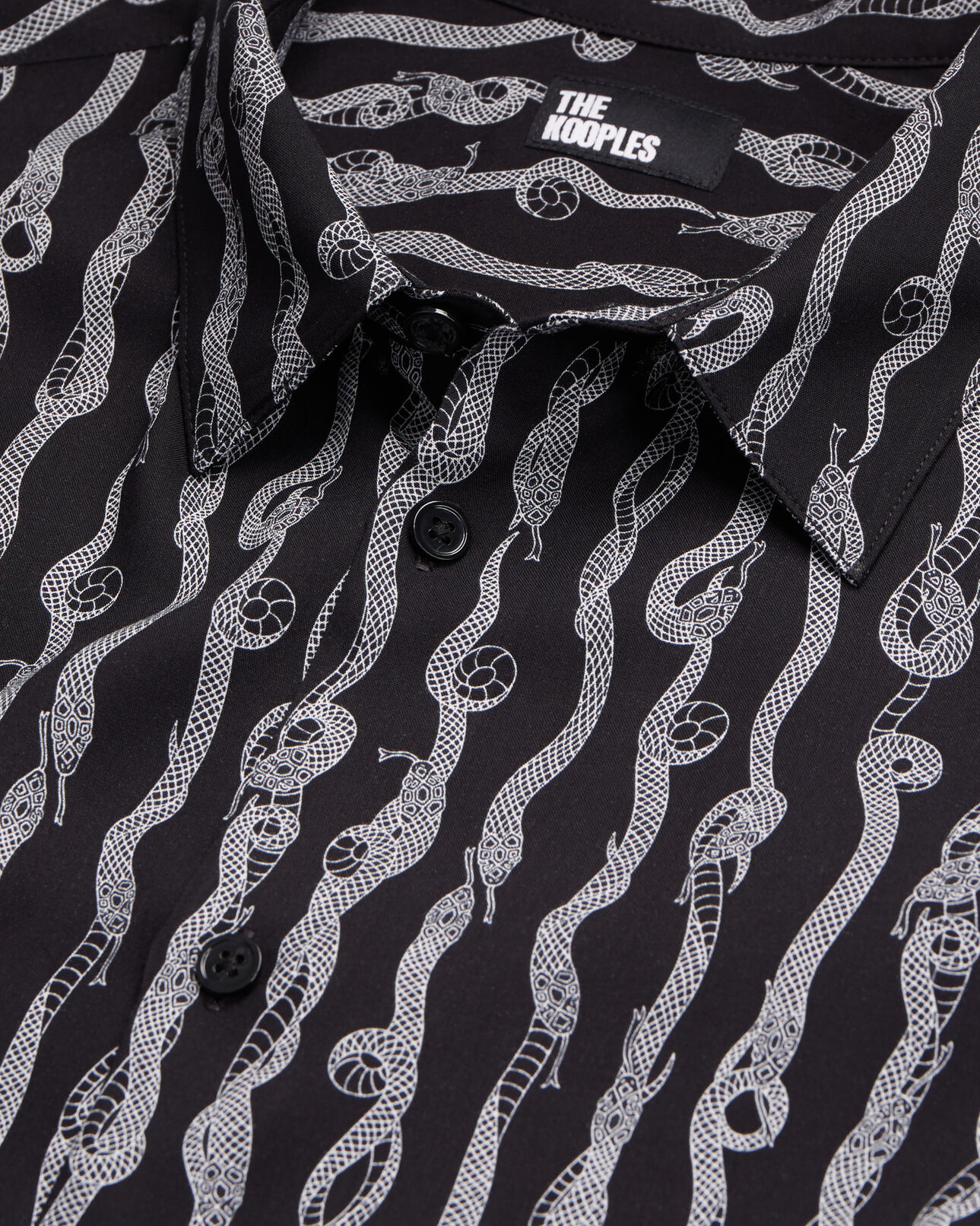 The Kooples HOMME BLACK WHITE chemise imprimée noir