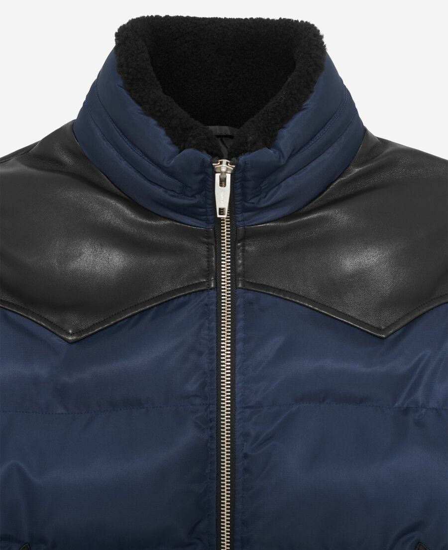 The Kooples MEN NAVY water-repellent marine jacket