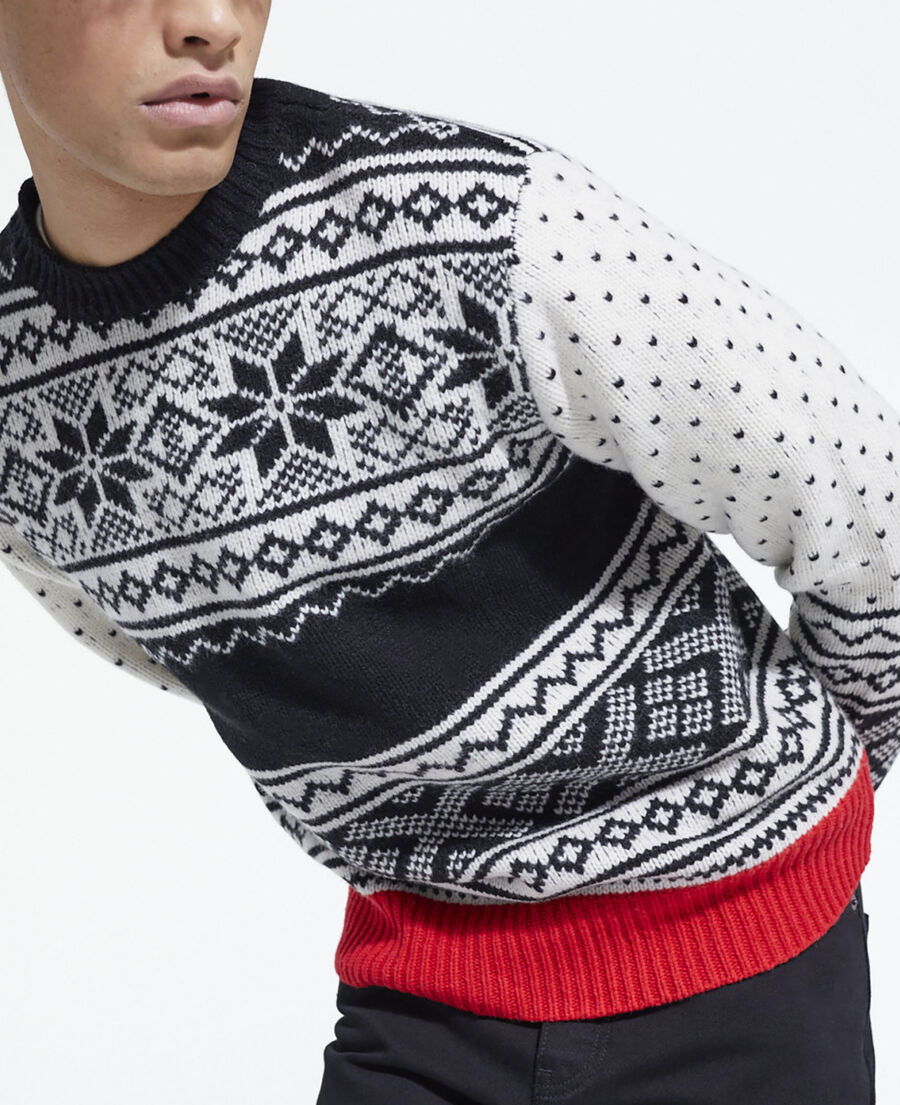 patterned wool sweater