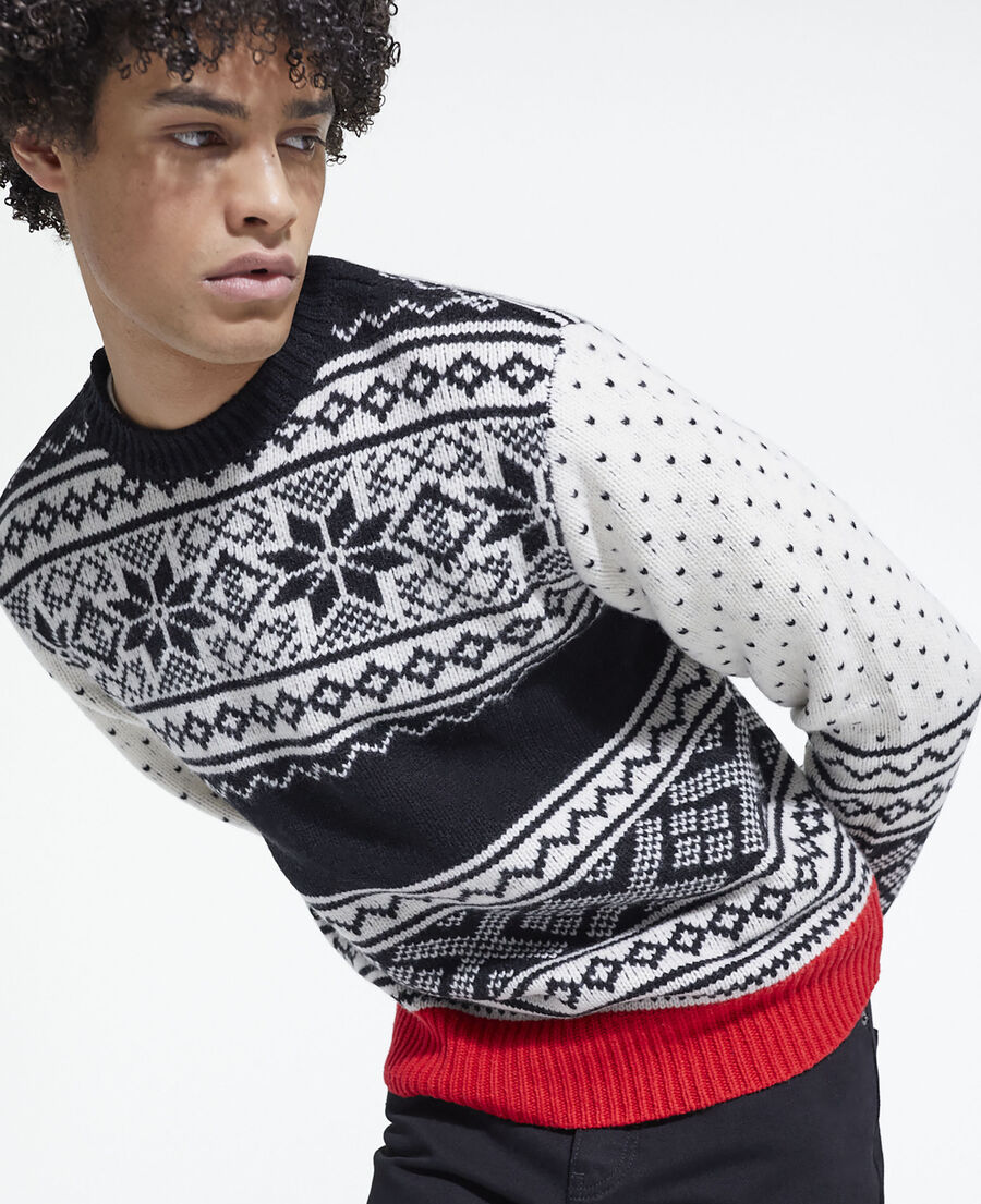 patterned wool sweater