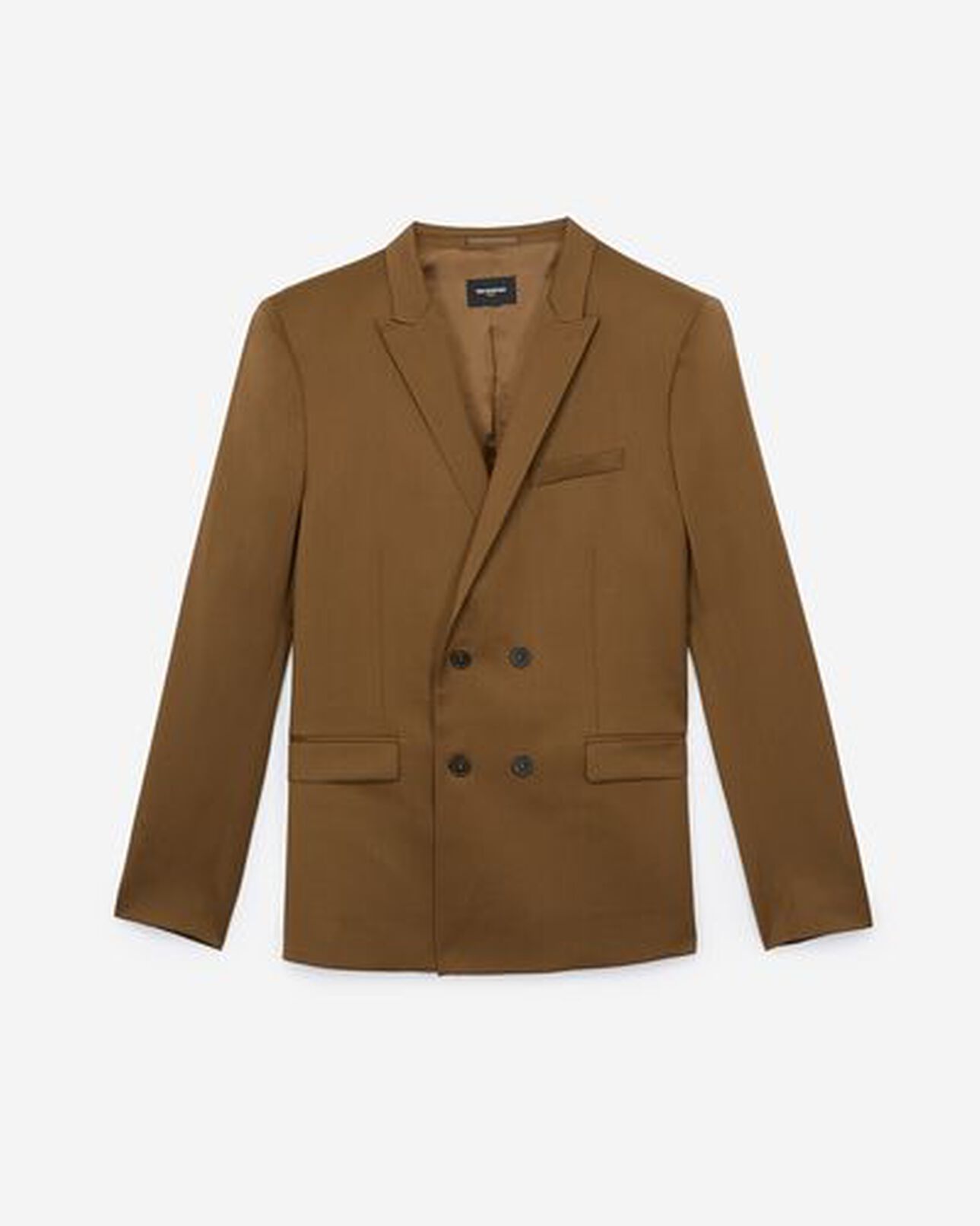 The Kooples HOMME CAMEL veste de costume croisée couleur havane