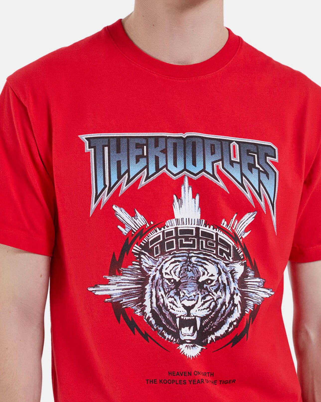 The Kooples MEN RED tiger t-shirt
