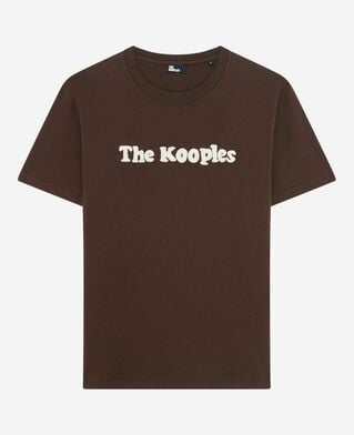 The Kooples HOMME BROWN t-shirt avec broderie marron