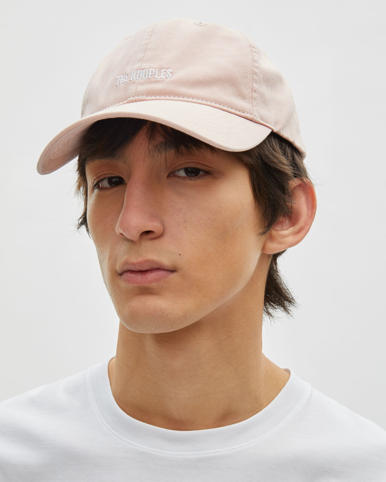 The Kooples MIXED LILA pink embroidered logo cap