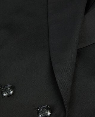 The Kooples FEMME BLACK veste courte plissée en laine mélangée noire