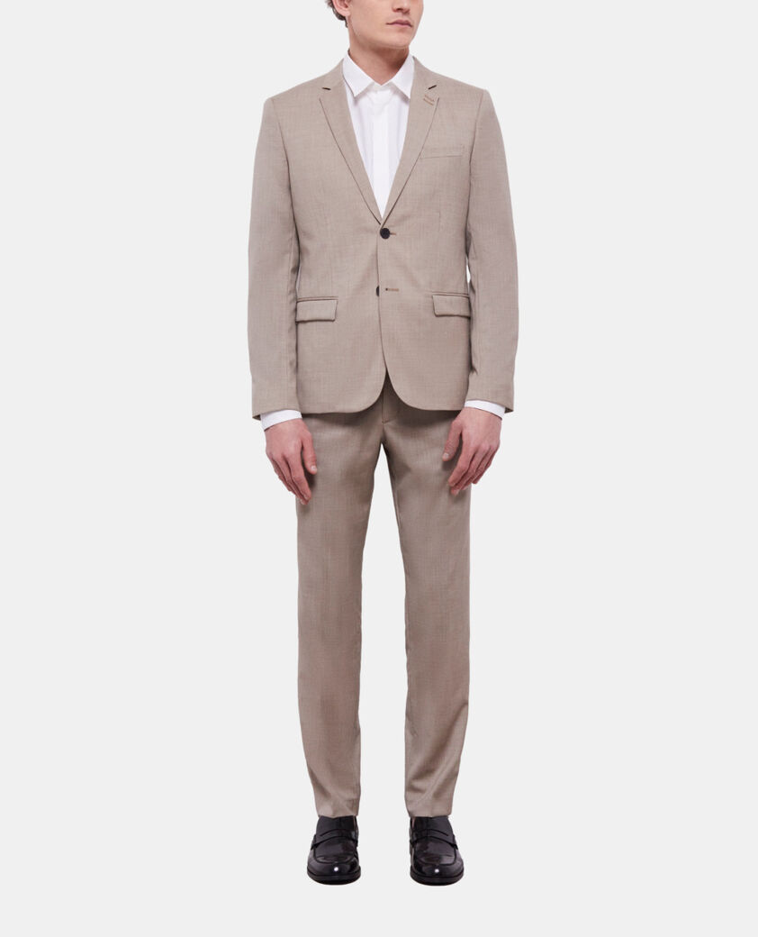 The Kooples H BEIGE MELANGE beige wool suit jacket