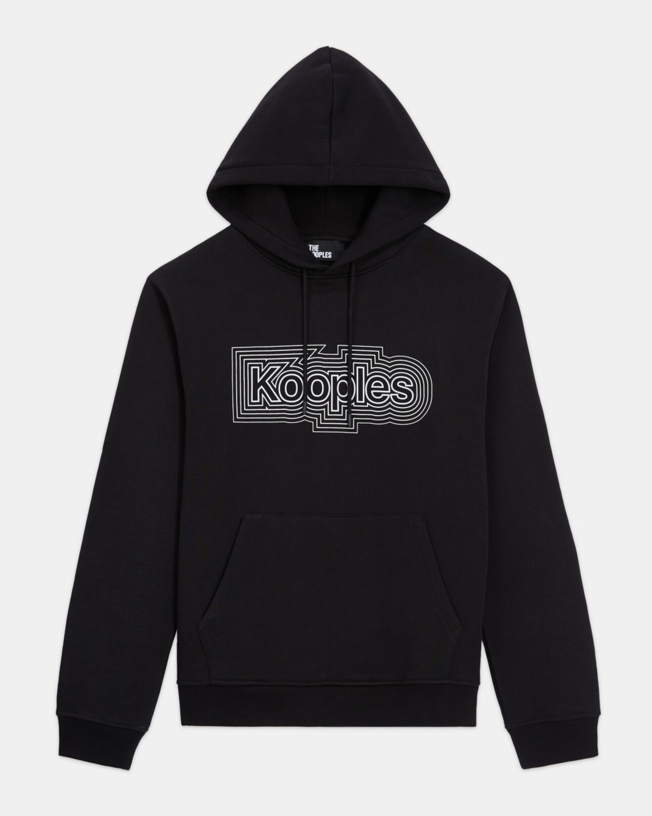 The Kooples MEN BLACK black sweatshirt with screen print