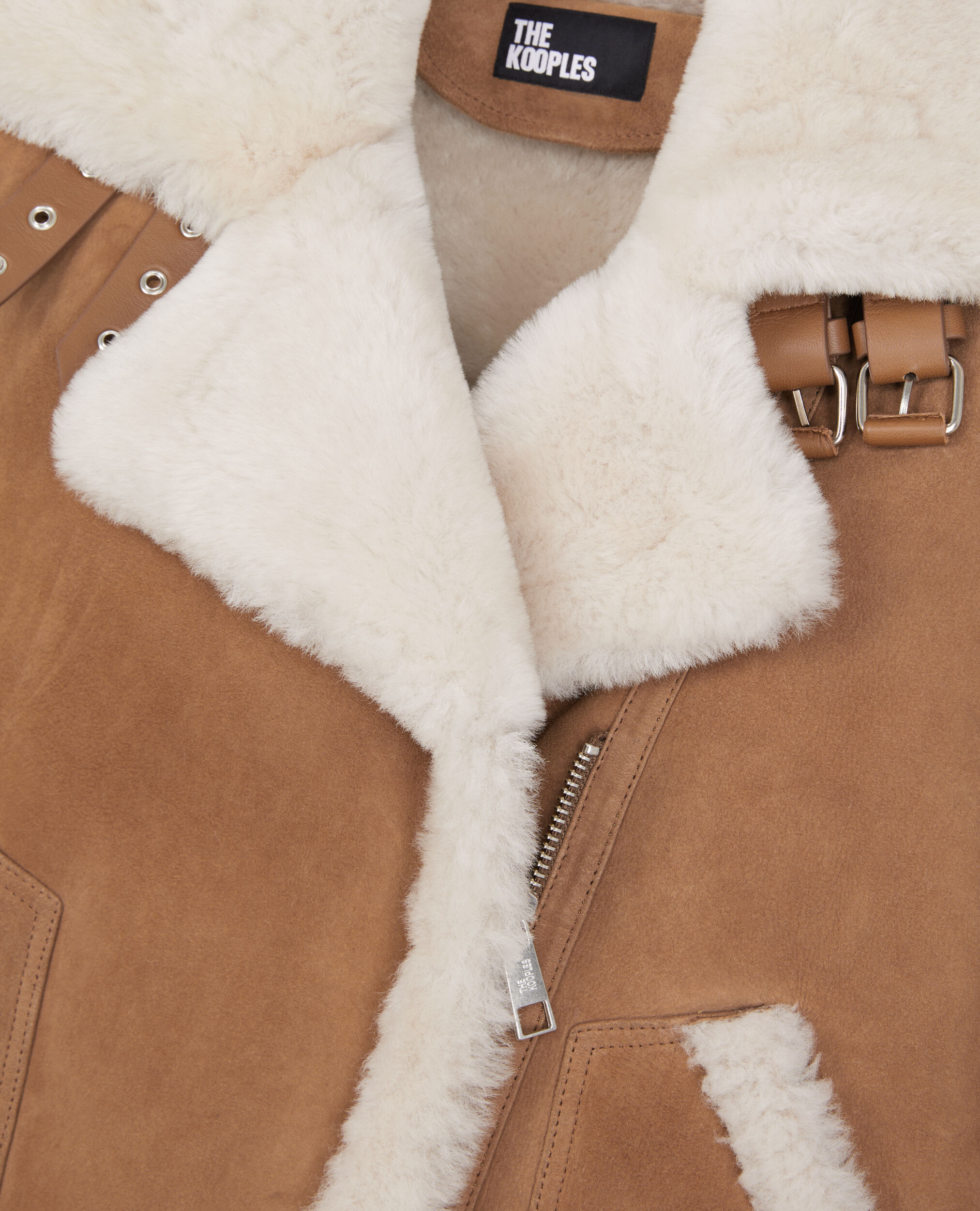 Camel shearling jacket The Kooples Canada