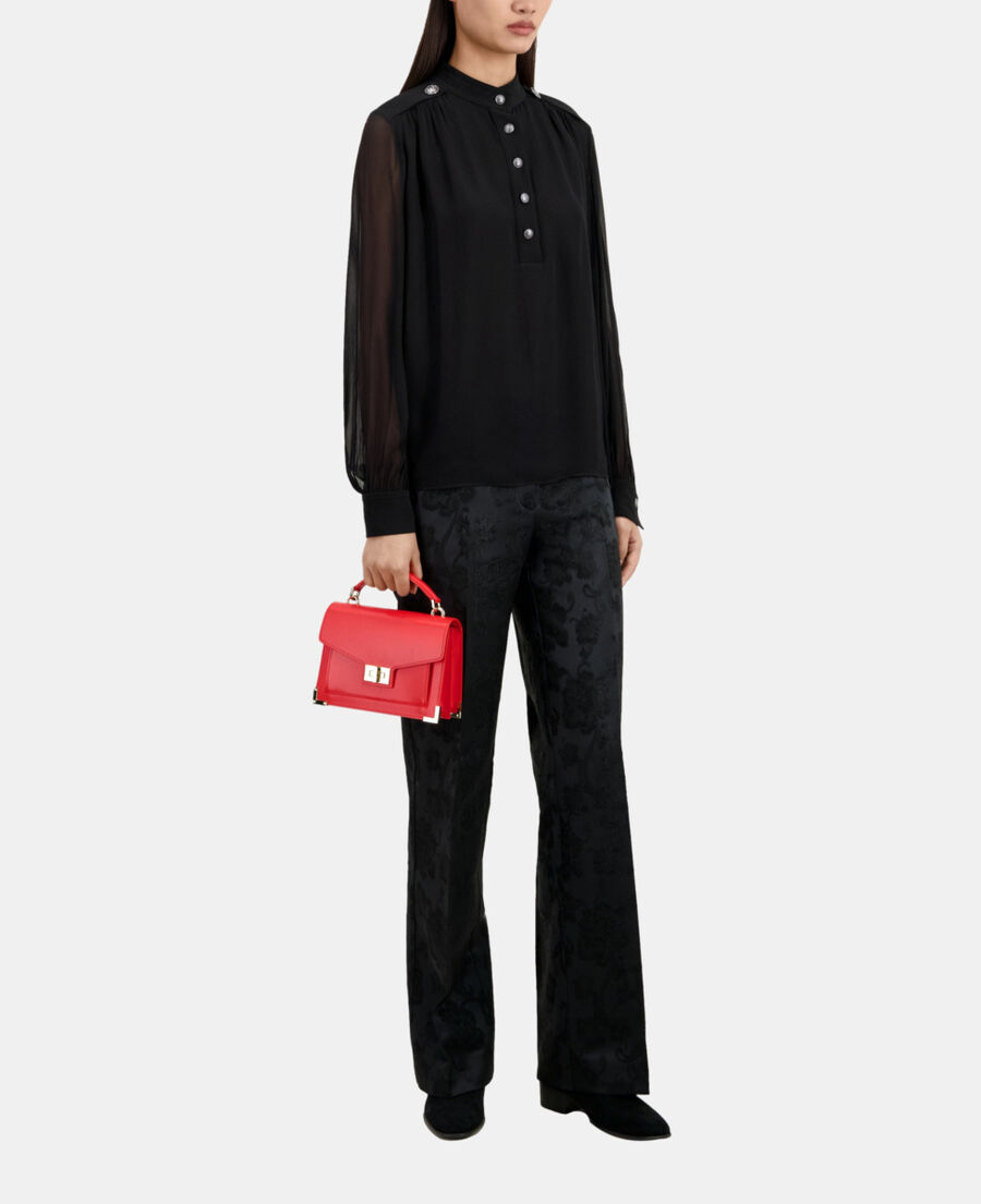 black top with bijou buttons