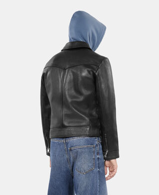The Kooples H BLACK black leather jacket