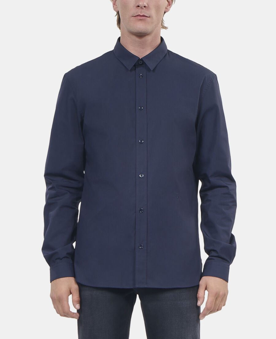 The Kooples MEN NAVY navy blue poplin shirt