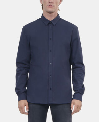 The Kooples MEN NAVY navy blue poplin shirt