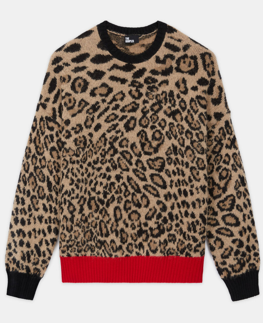 pullover mit leopardenmotiv