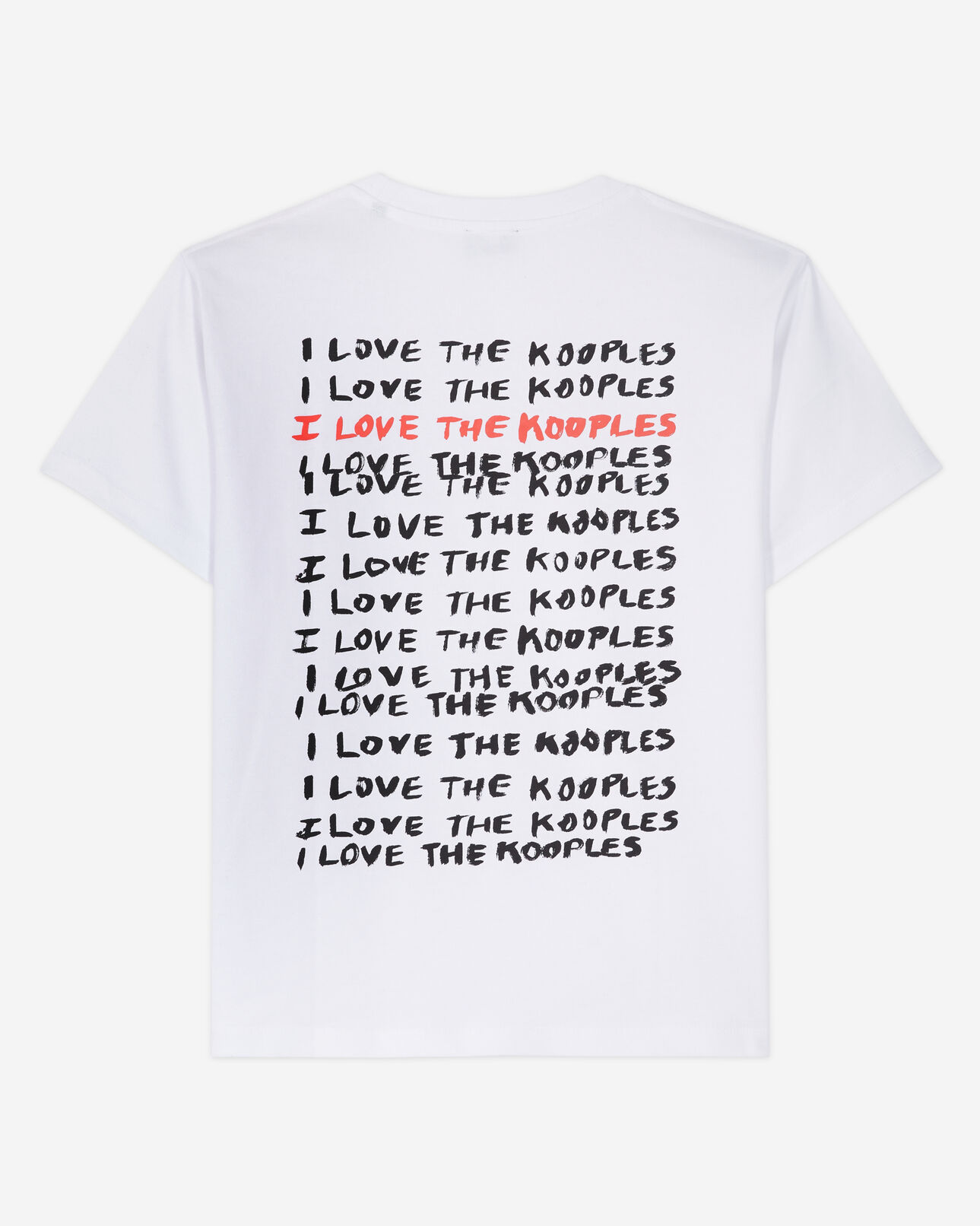 The Kooples FEMME WHITE t-shirt femme i love kooples blanc