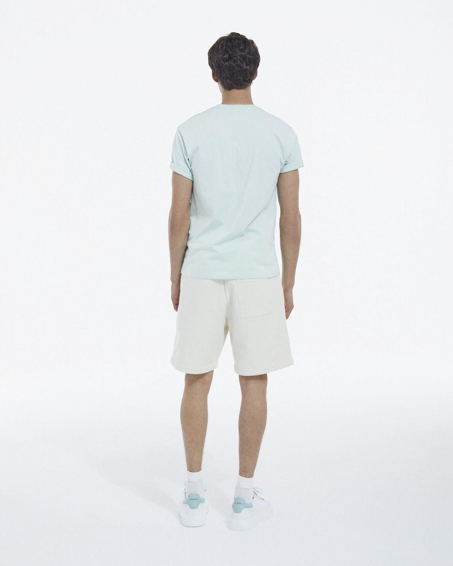 T-shirt vert logo The Kooples contrasté, GRIS BLEU, hi-res image number null