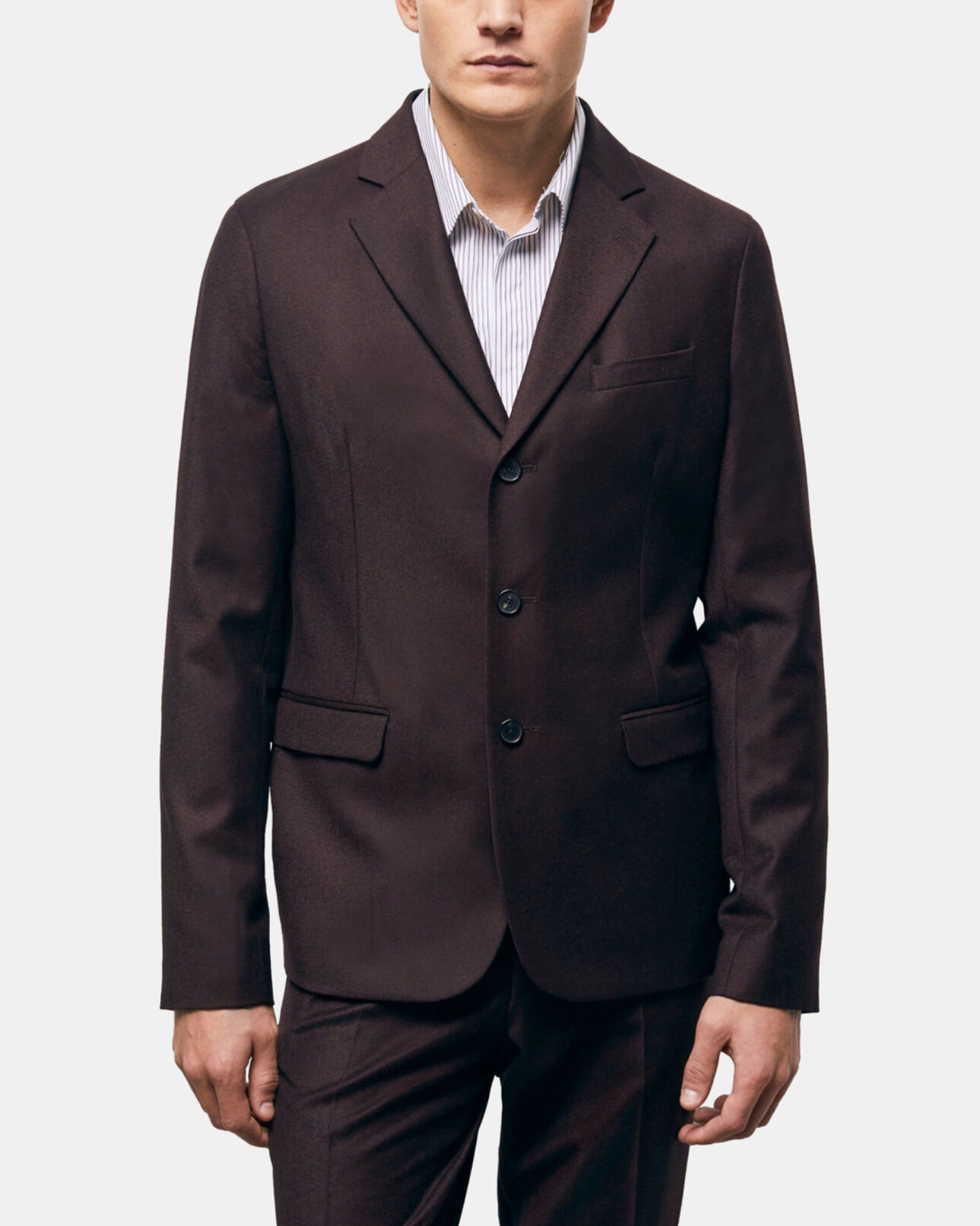 The Kooples MEN BURGUNDY red wool suit jacket