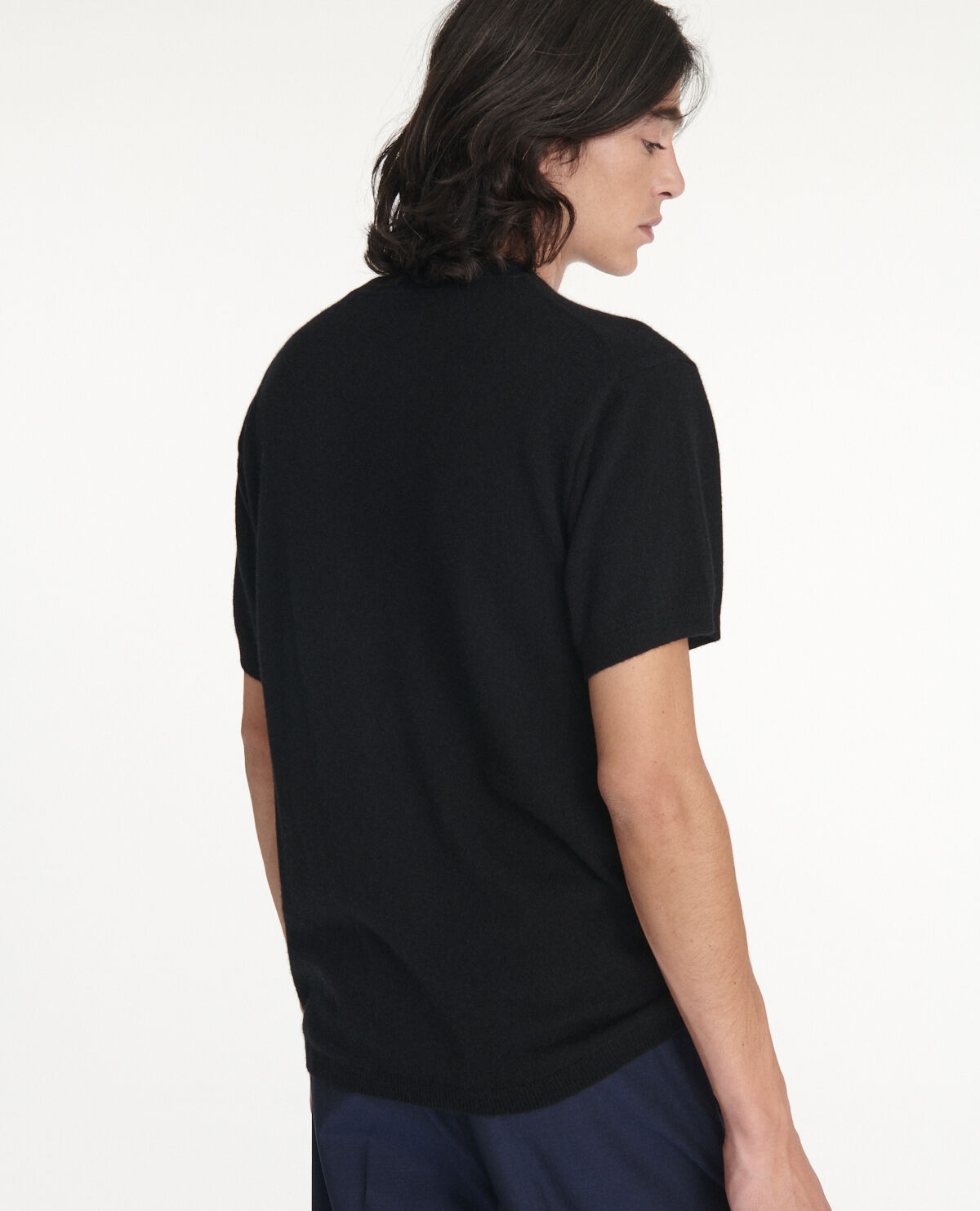 Short sleeve black outlet cashmere sweater