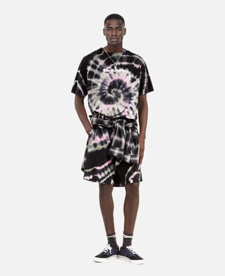 The Kooples MEN ECRU GREEN black tie-dye t-shirt