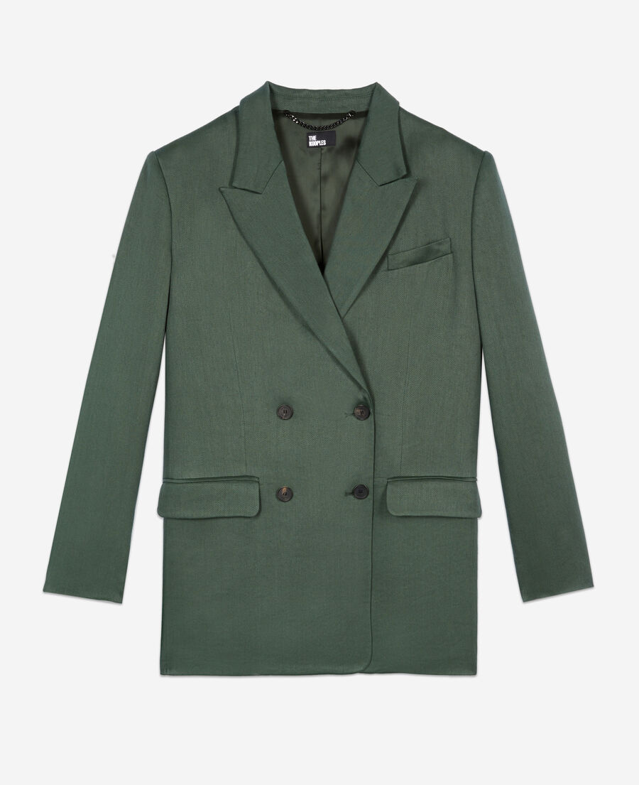 The Kooples F WOOD KAKI green suit jacket