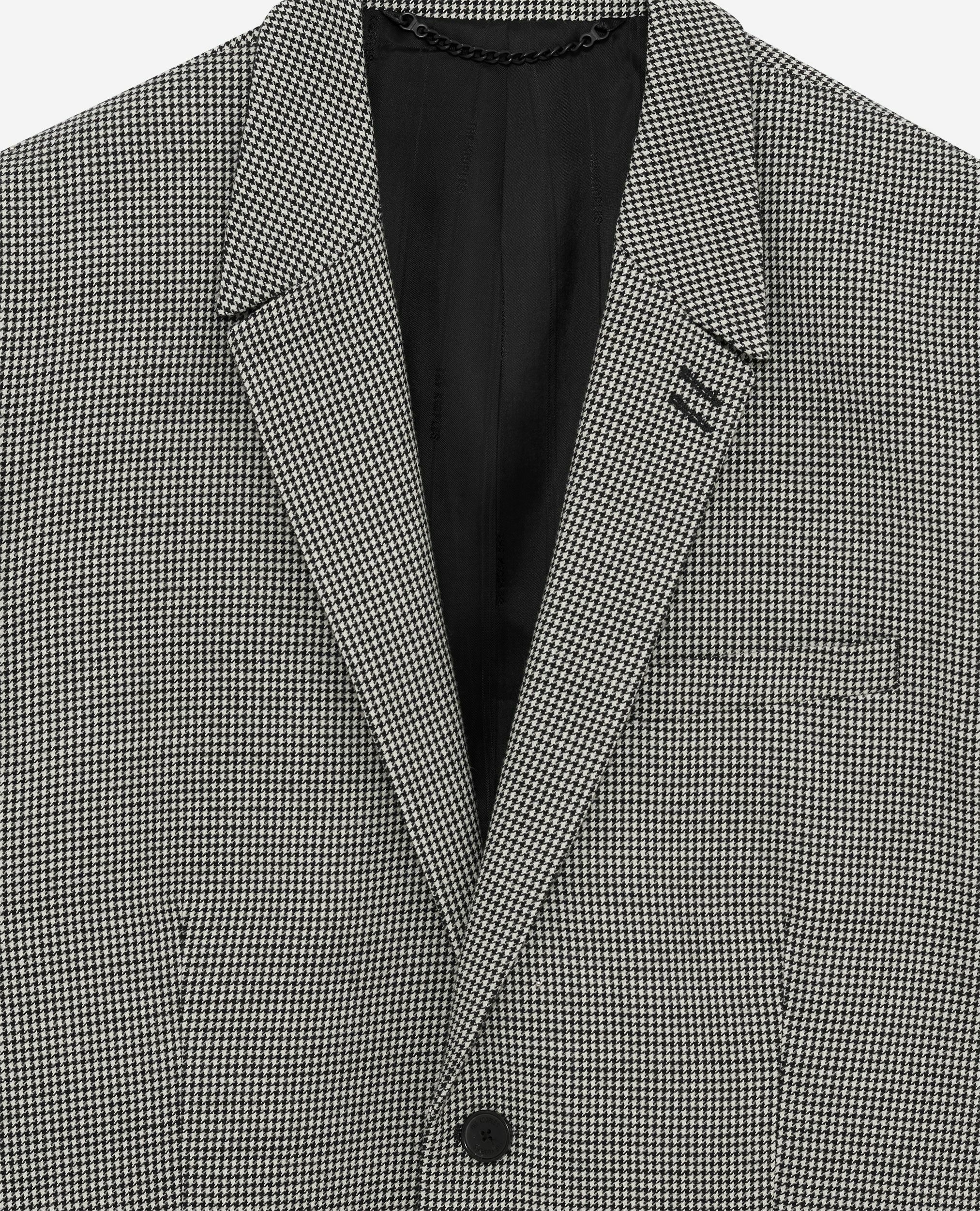 Veste de costume en pied de poule noir et blanc, BLACK GREY, hi-res image number null