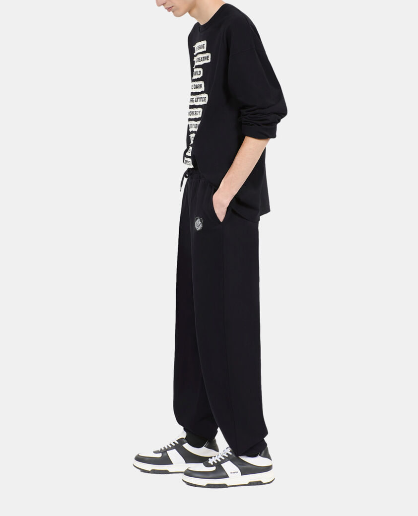 The Kooples HERREN BLACK schwarze jogginghose mit wappen