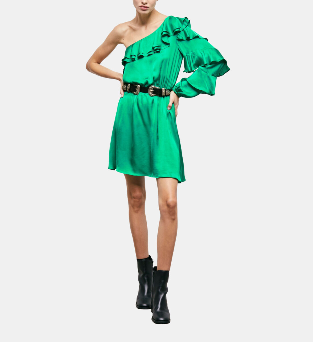 Robe verte asymetrique online