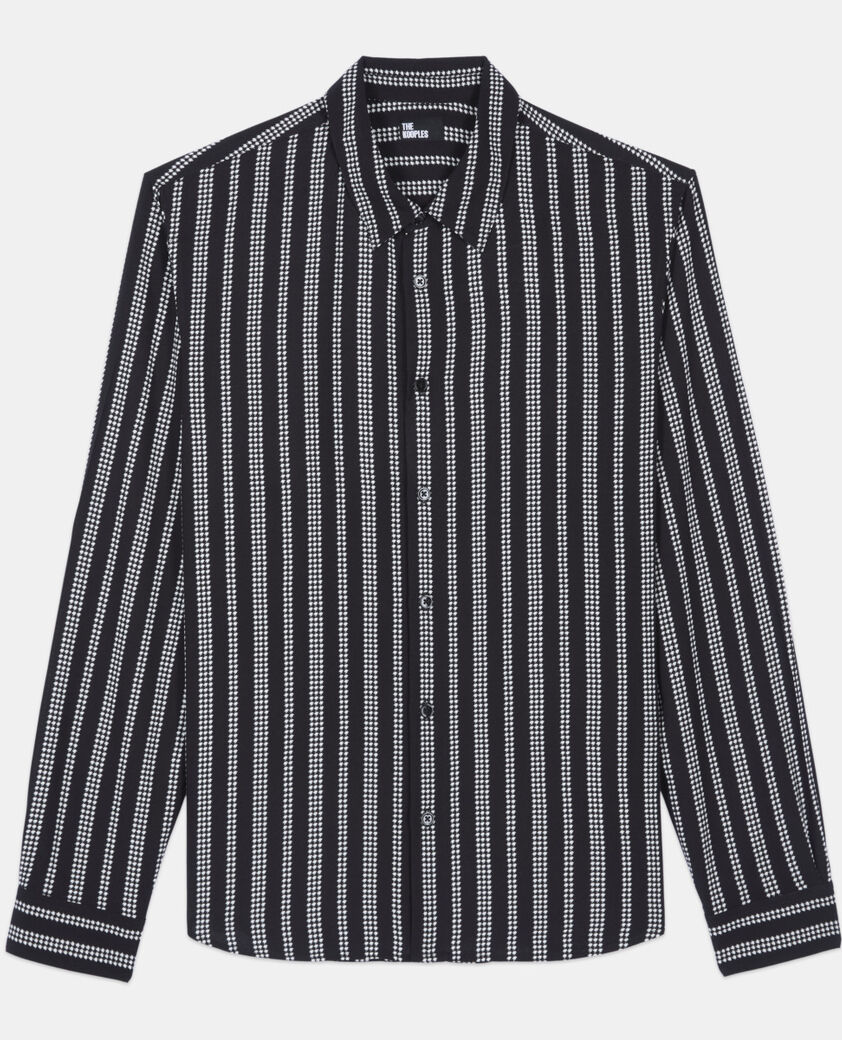 The Kooples HOMBRE BLACK WHITE camisa estampada