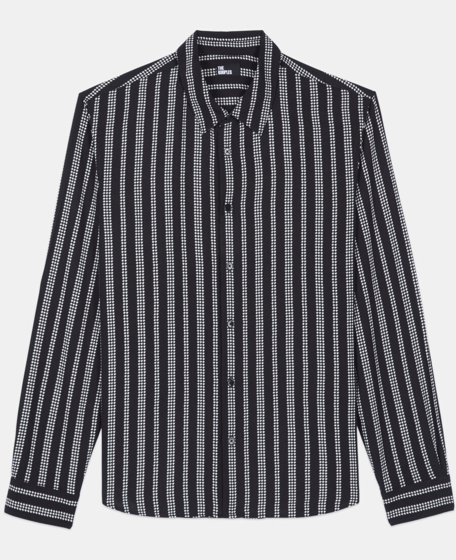 The Kooples MEN BLACK WHITE printed shirt