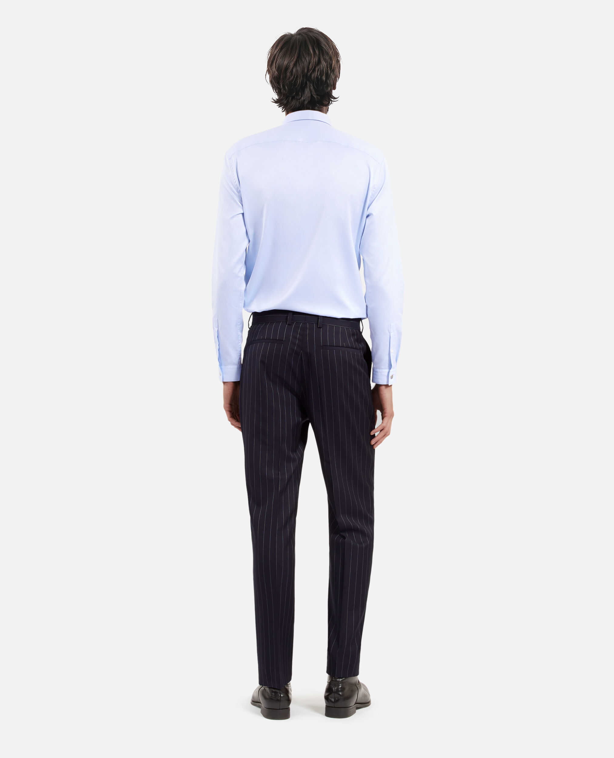 Blue striped suit pants, DARK NAVY, hi-res image number null