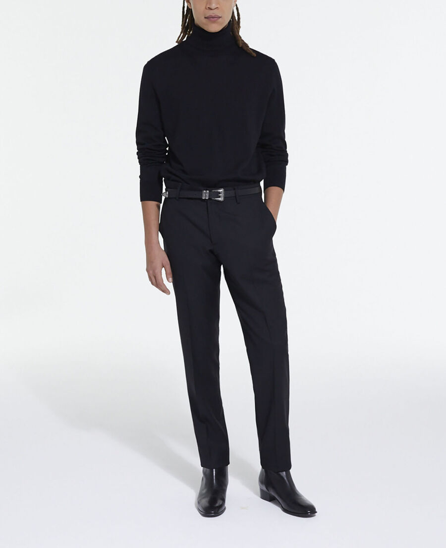 black merino sweater