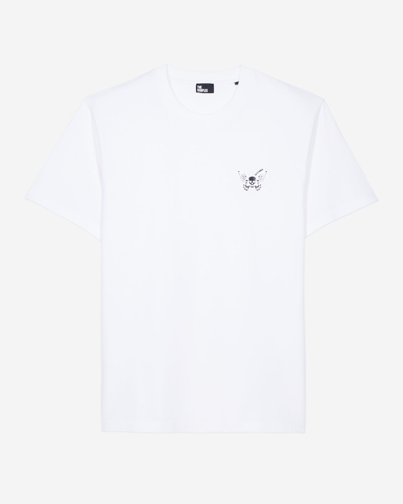 The Kooples HERREN WHITE weißes t-shirt mit butterfly-beflockung