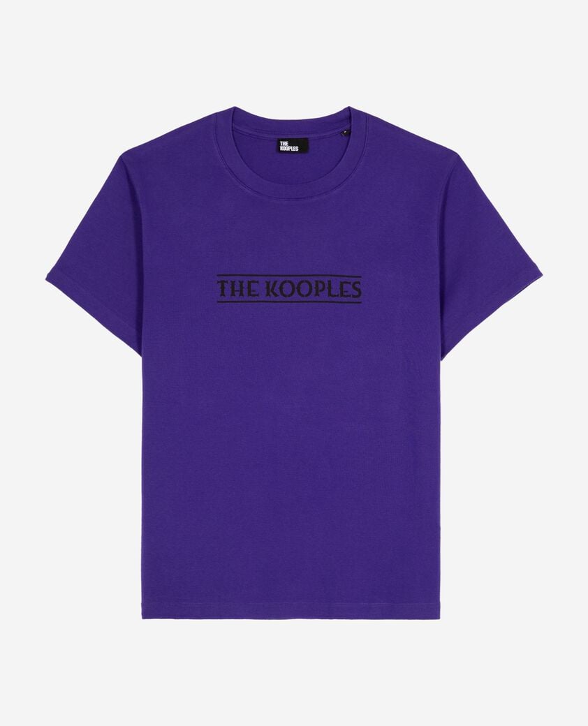 The Kooples HOMBRE ELECTRIC BLUE camiseta con estampado morado