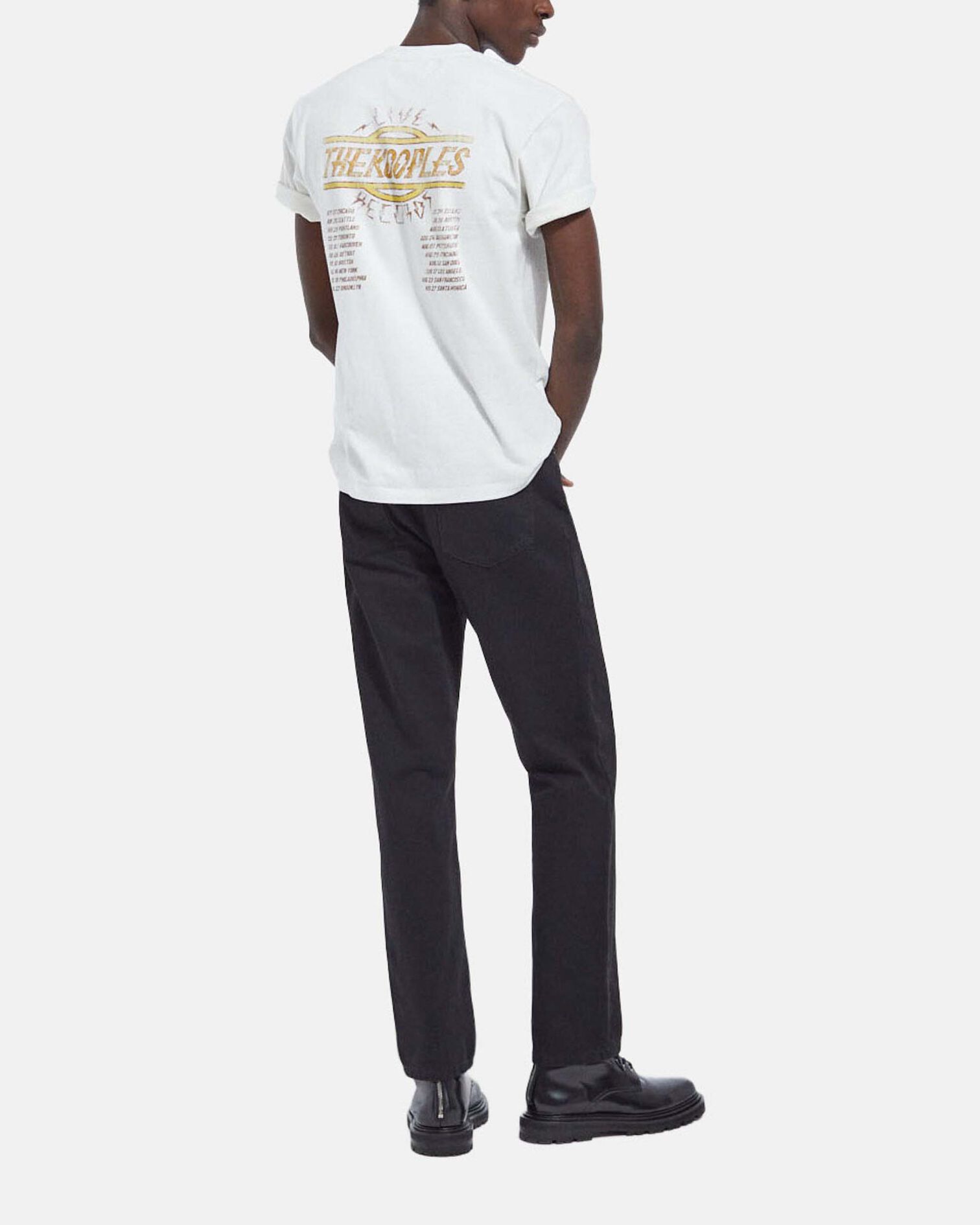 Jean délavé noir coupe droite rétro, BLACK DENIM, hi-res image number null