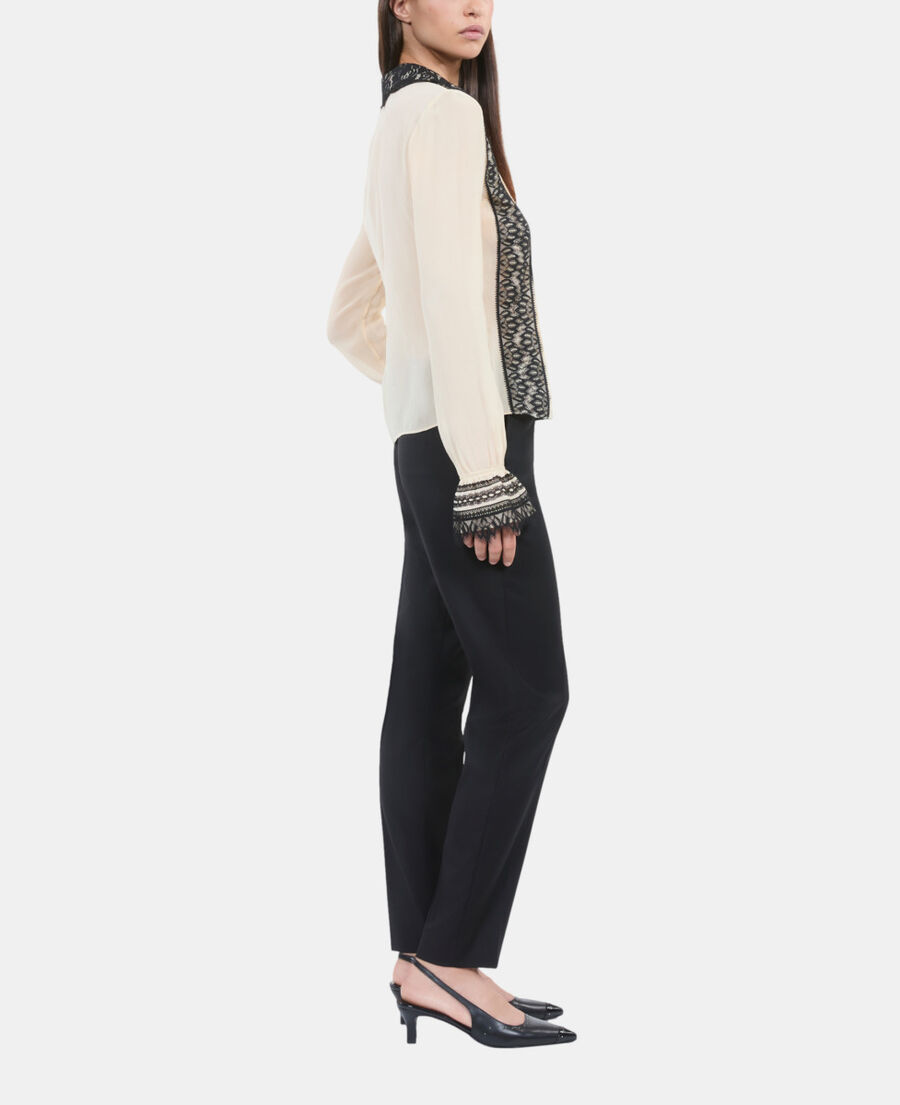 The Kooples F ECRU ecru silk shirt