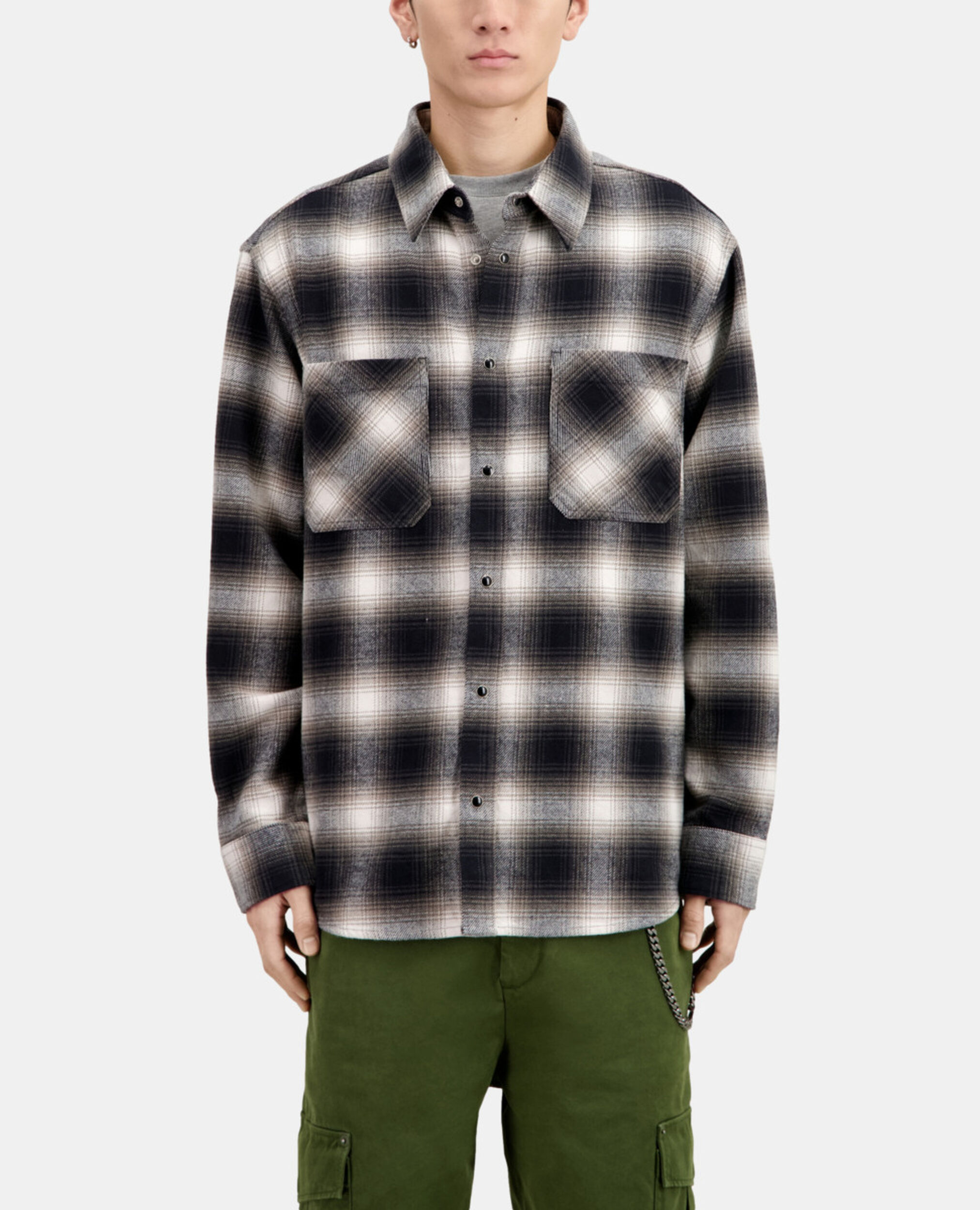 Schwarz-grau kariertes Jackenhemd, BLACK GREY, hi-res image number null