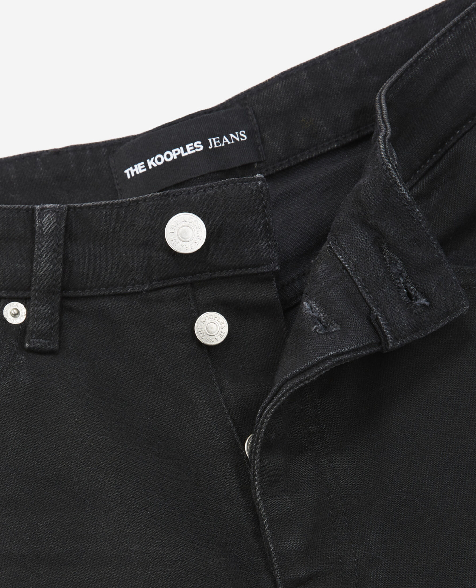 Schwarze Jeans verwaschen Cropped Destroyed, BLACK WASHED, hi-res image number null