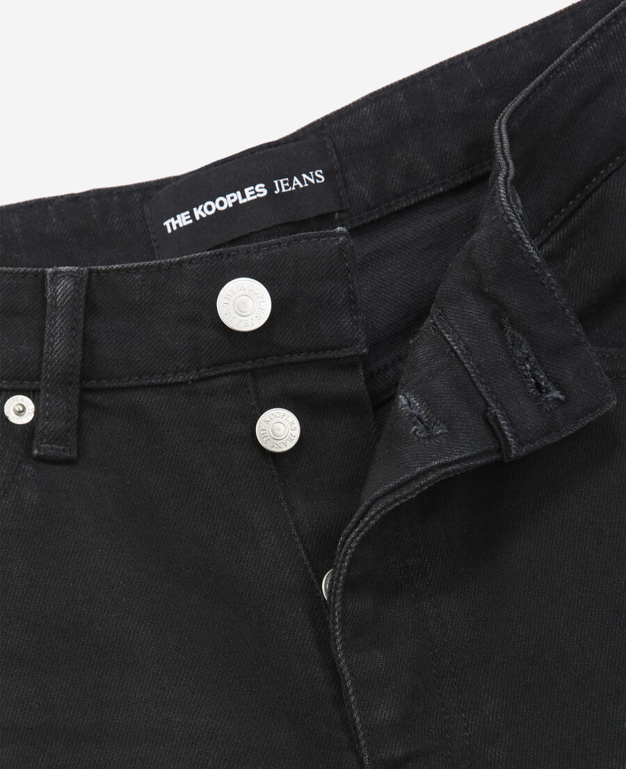 schwarze jeans verwaschen cropped destroyed