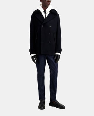 The Kooples HOMME DARK NAVY caban bleu marine en laine mélangée