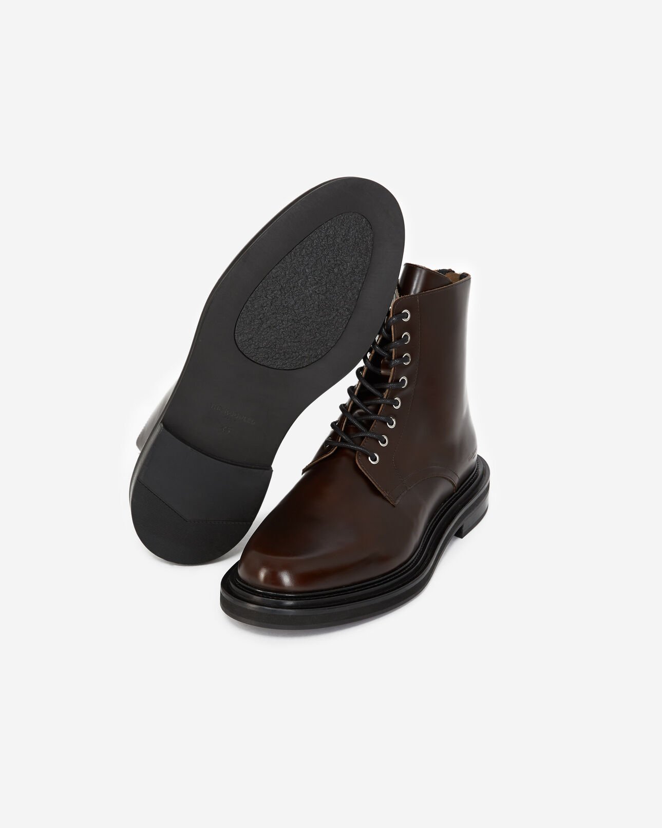 The Kooples HERREN BROWN lederboots braun dicke sohle