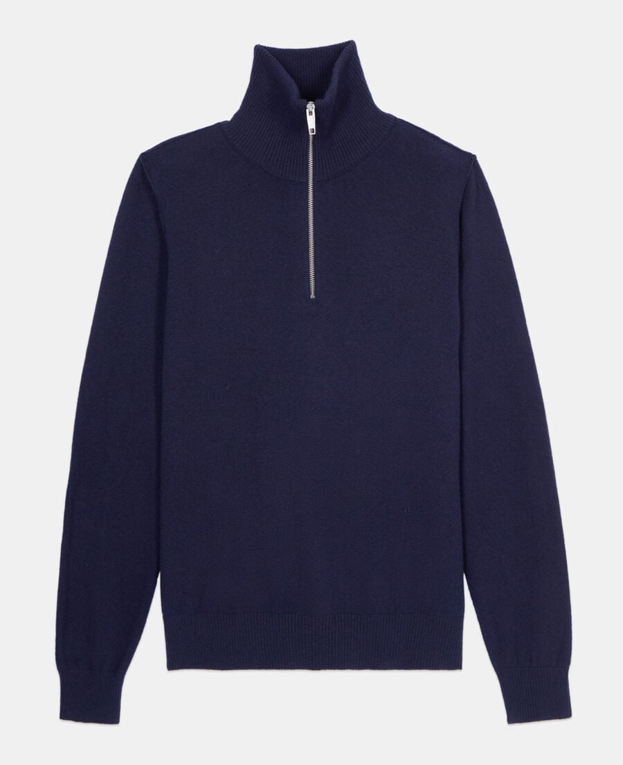 The Kooples HOMME NAVY pull en laine bleu marine