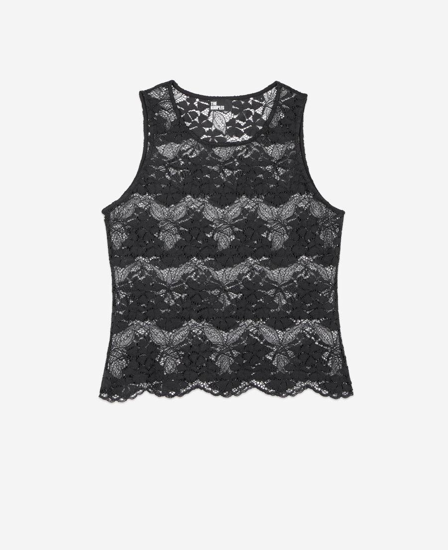 The Kooples WOMEN BLACK black lace top