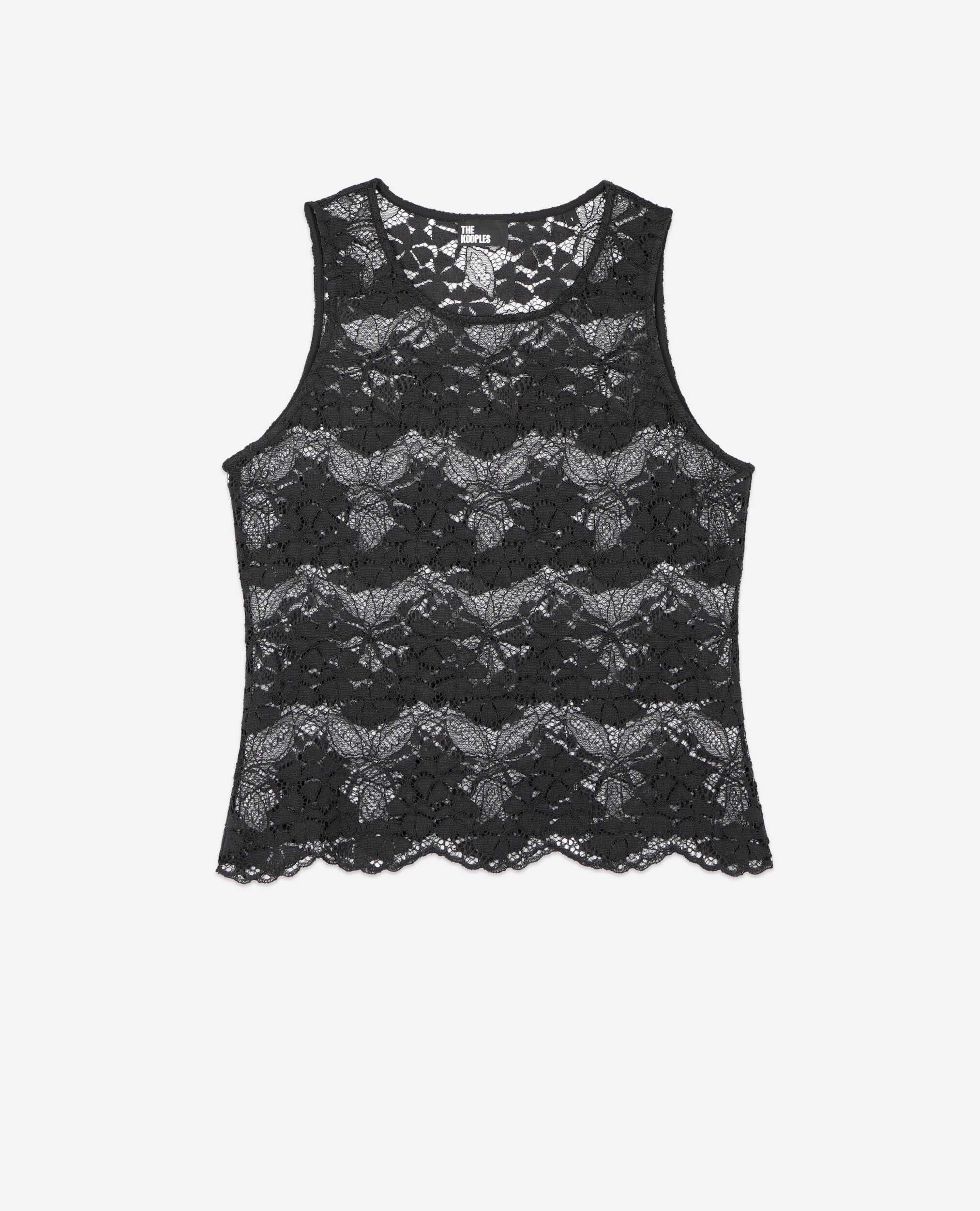 Black lace top, BLACK, hi-res image number null